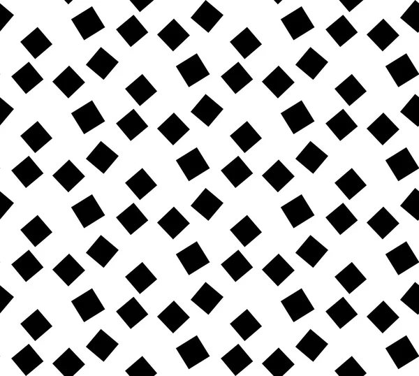 Black and white geometric seamless pattern with square, abstract background. — Stock Vector