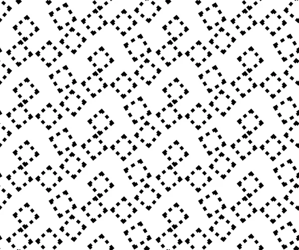 Motif géométrique sans couture noir et blanc avec fond carré abstrait . — Image vectorielle