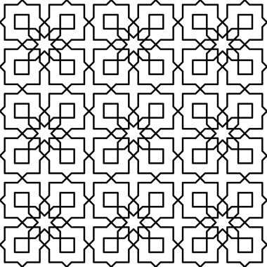 Şık, soyut arka plan siyah ve beyaz geometrik sorunsuz desende.