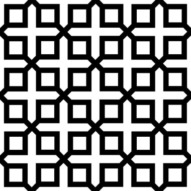 Şık, soyut arka plan siyah ve beyaz geometrik sorunsuz desende.