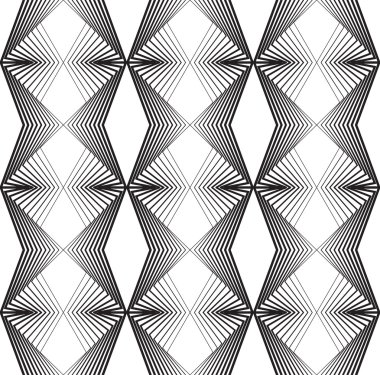 Siyah ve beyaz geometrik seamless modeli modern zikzak çizgi, arka plan ile şık.