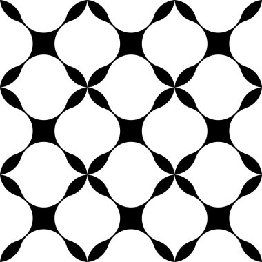 Siyah ve beyaz geometrik seamless modeli modern şık, soyut arka plan.