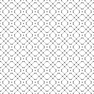 Siyah ve beyaz nokta ve çizgi, arka plan ile geometrik seamless modeli.