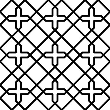 Şık, soyut arka plan siyah ve beyaz geometrik sorunsuz desende.