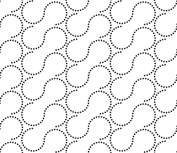円、抽象的な背景と黒と白の幾何学的なシームレス パターン. — ストックベクタ