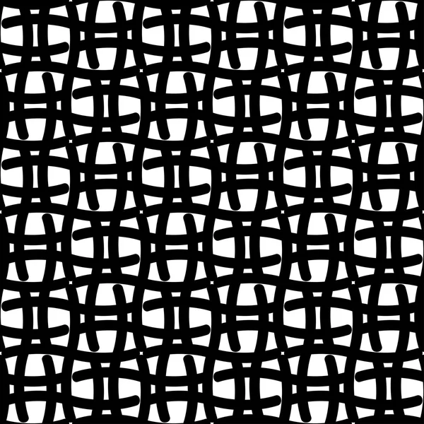 Black and white geometric seamless pattern, abstract background. — Stock Vector