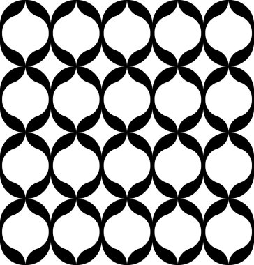 Siyah ve beyaz geometrik seamless modeli modern şık, soyut arka plan.