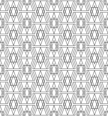 Siyah ve beyaz çizgili ve üçgen, arka plan ile geometrik seamless modeli.
