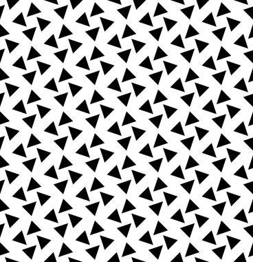Siyah ve beyaz geometrik Dikişsiz desen üçgen, arka plan ile.