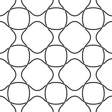 Siyah ve beyaz geometrik seamless modeli modern çizgiyle, arka plan şık.