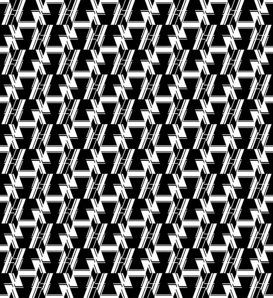 Padrão sem emenda geométrico preto e branco, fundo abstrato . — Vetor de Stock