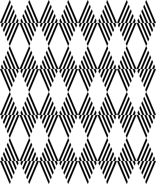 Zwart-wit geometrische naadloze patroon met streep, abstracte achtergrond. — Stockvector