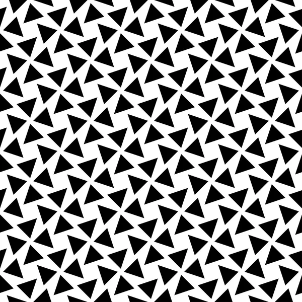 Patrón geométrico sin costura en blanco y negro con triángulo, fondo abstracto . — Vector de stock