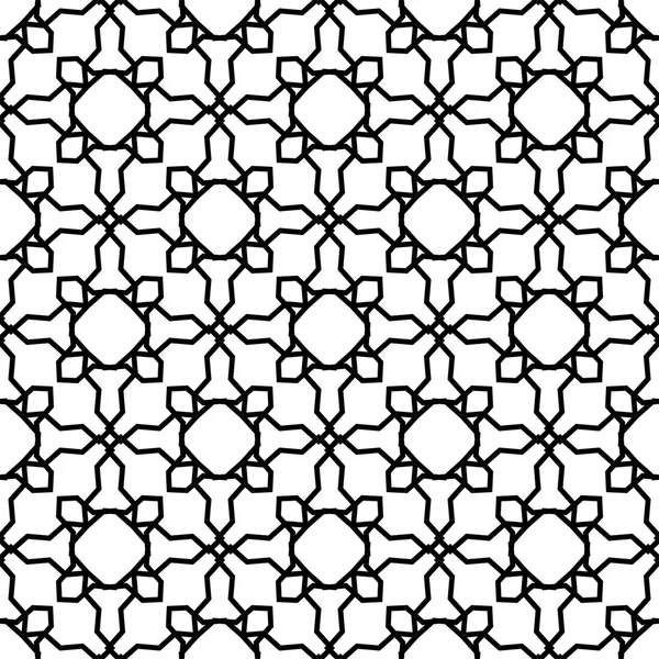 Padrão sem emenda geométrico preto e branco em árabe elegante, fundo abstrato . — Vetor de Stock