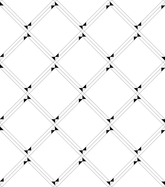 Svart och vitt geometriska seamless mönster modern elegant med line och triangeln, abstrakt bakgrund. — Stock vektor