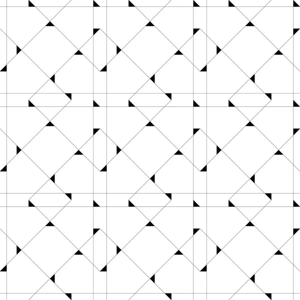 Blanco y negro geométrico sin costura patrón moderno con estilo de línea y triángulo, fondo abstracto . — Vector de stock