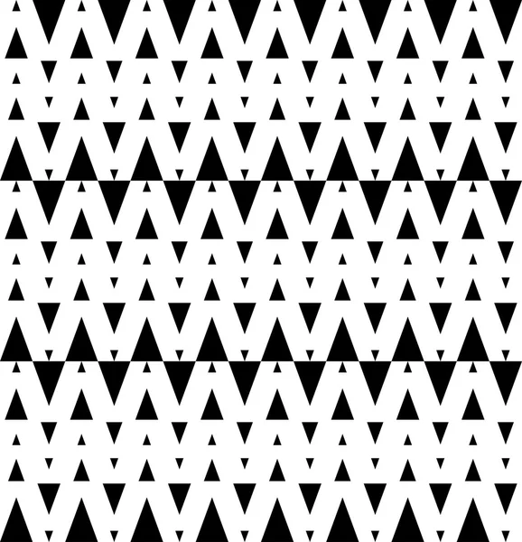 Black and white geometric seamless pattern with triangle, abstract background. — Stock Vector