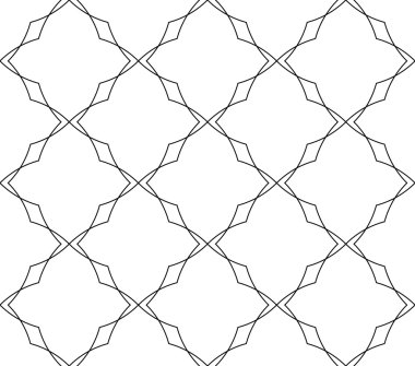 Siyah ve beyaz çizgi, arka plan ile geometrik seamless modeli.
