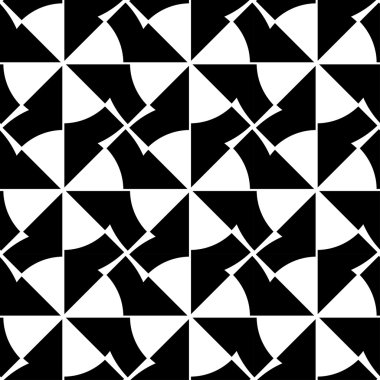 siyah ve beyaz geometrik seamless modeli, arka plan.