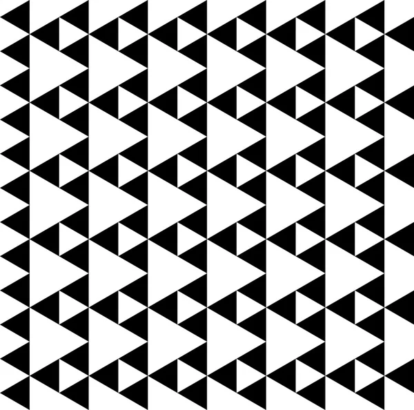 Motif géométrique sans couture noir et blanc avec triangle, fond abstrait . — Image vectorielle