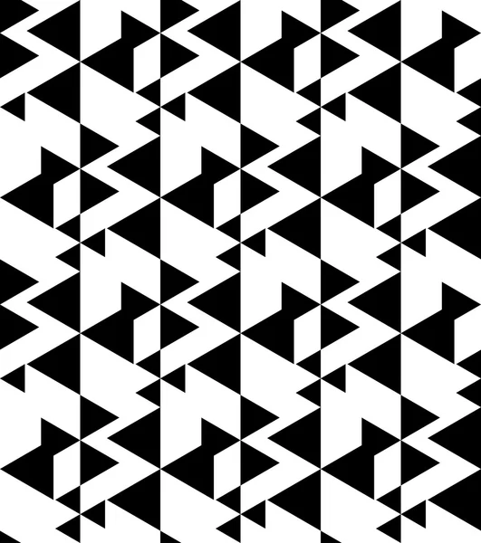 Siyah ve beyaz geometrik Dikişsiz desen üçgen, arka plan ile.
