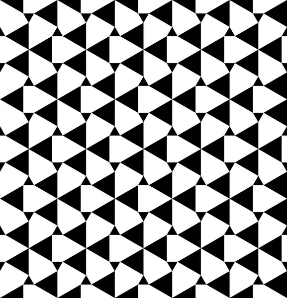 Modello geometrico senza cuciture in bianco e nero con triangolo, sfondo astratto . — Vettoriale Stock