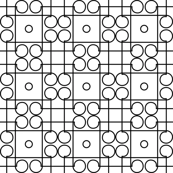 Siyah ve beyaz çizgi, arka plan ile geometrik seamless modeli. — Stok Vektör