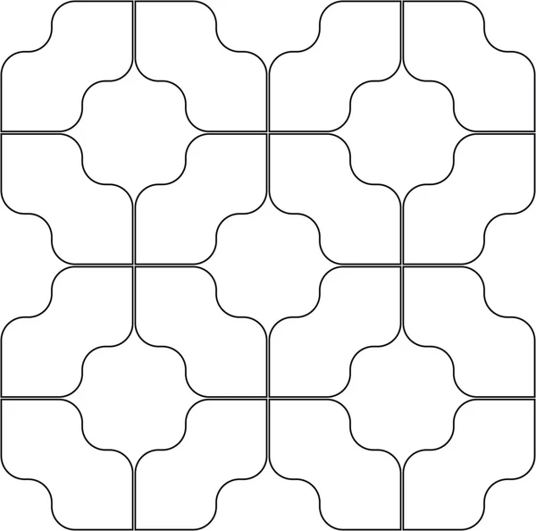 De naadloze patroon zwart-wit met lijn, abstracte achtergrond. — Stockvector