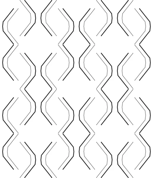 Black and white seamless pattern modern stylish with dashed line, abstract background. — Stock Vector