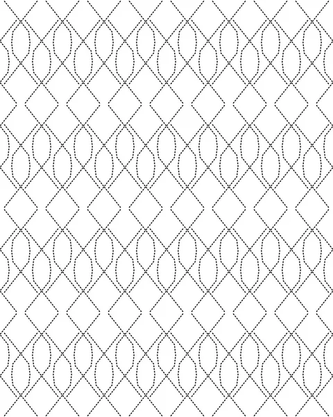 Black and white seamless pattern modern stylish with dashed line, abstract background. — Stock Vector