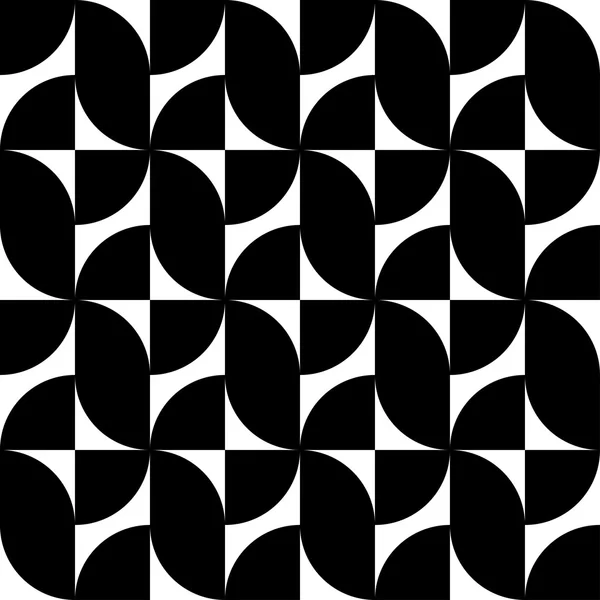 Zwart-wit geometrische naadloze patroon, abstracte achtergrond. — Stockvector