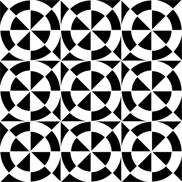 Zwart-wit geometrische naadloze patroon, abstracte achtergrond. — Stockvector