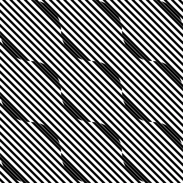 Patrón sin costura en blanco y negro con línea de rayas, fondo abstracto . — Vector de stock