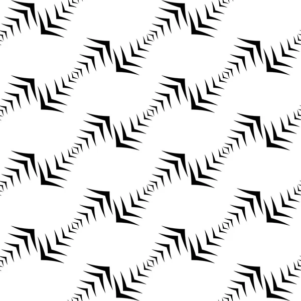 Black and white geometric seamless pattern with chevron, abstract background. — Stock Vector