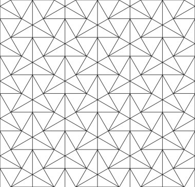 Siyah ve beyaz çizgili ve üçgen, arka plan ile geometrik seamless modeli.