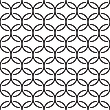 Siyah ve beyaz geometrik seamless modeli ile dalgalı çizgi, arka plan.