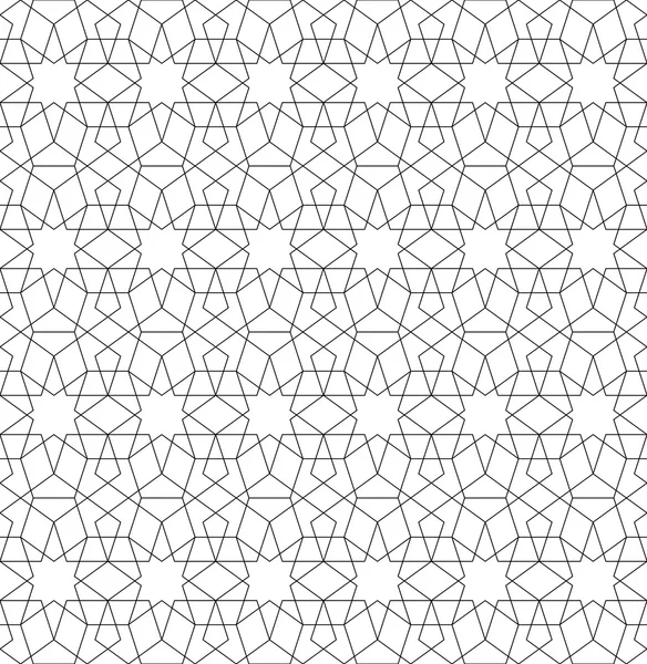 ライン、抽象的な背景と黒と白の幾何学的なシームレス パターン. — ストックベクタ