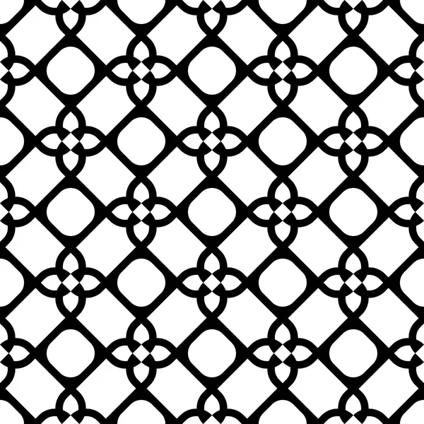 Black and white geometric seamless pattern, abstract background. — Stock Vector