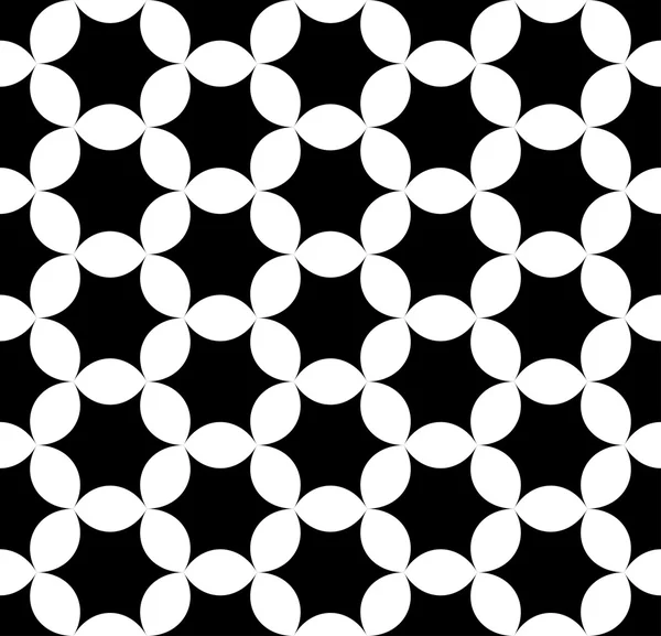 Black and white geometric seamless pattern, abstract background. — Stock Vector