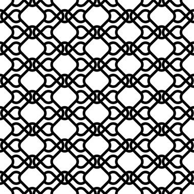 Siyah ve beyaz geometrik seamless modeli modern dalgalı bir çizgi ile arka plan şık.