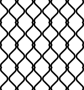 Siyah ve beyaz geometrik seamless modeli modern dalgalı bir çizgi ile arka plan şık.