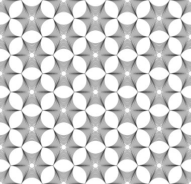 Siyah ve beyaz çizgi, arka plan ile geometrik seamless modeli.