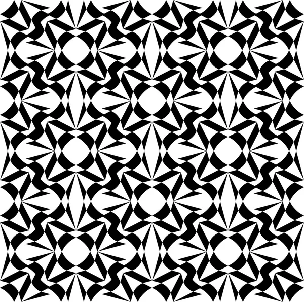 Black and white geometric seamless pattern, abstract background. — Stock Vector