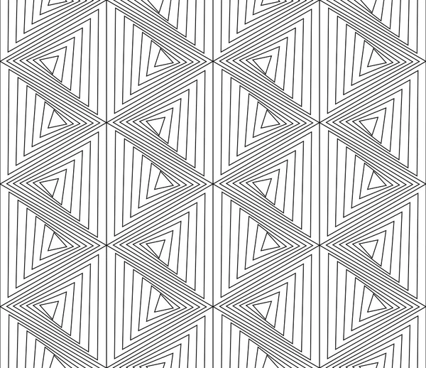 Patrón geométrico sin costuras blanco y negro moderno con estilo con línea en zigzag, fondo abstracto . — Vector de stock