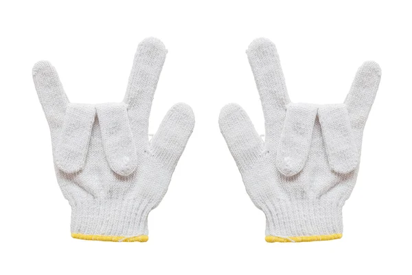 Cotton gloves on white background. — Stock Photo, Image