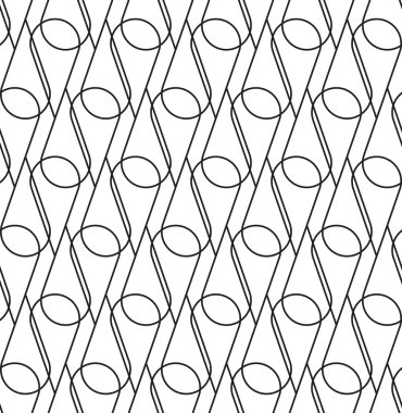 Siyah ve beyaz çizgi, arka plan ile geometrik seamless modeli.