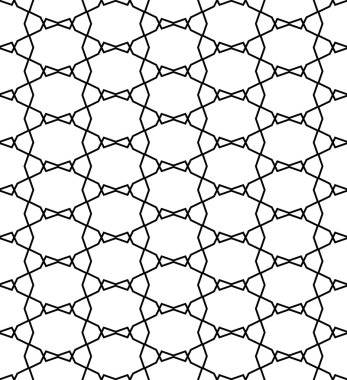 Siyah ve beyaz çizgi, arka plan ile geometrik seamless modeli.