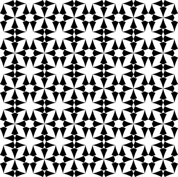Motif géométrique sans couture noir et blanc, fond abstrait . — Image vectorielle