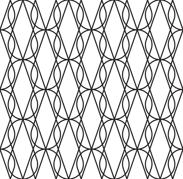 선, 추상적인 배경으로 흑인과 백인 기하학적 완벽 한 패턴. — 스톡 벡터