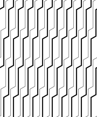 Siyah ve beyaz geometrik seamless modeli modern çizgiyle, arka plan şık.